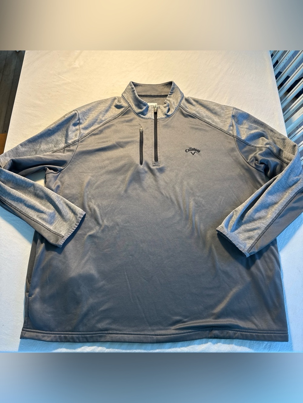 Callaway Steel Gray Quarter-Zip Golf Pullover fleece like lining XXL